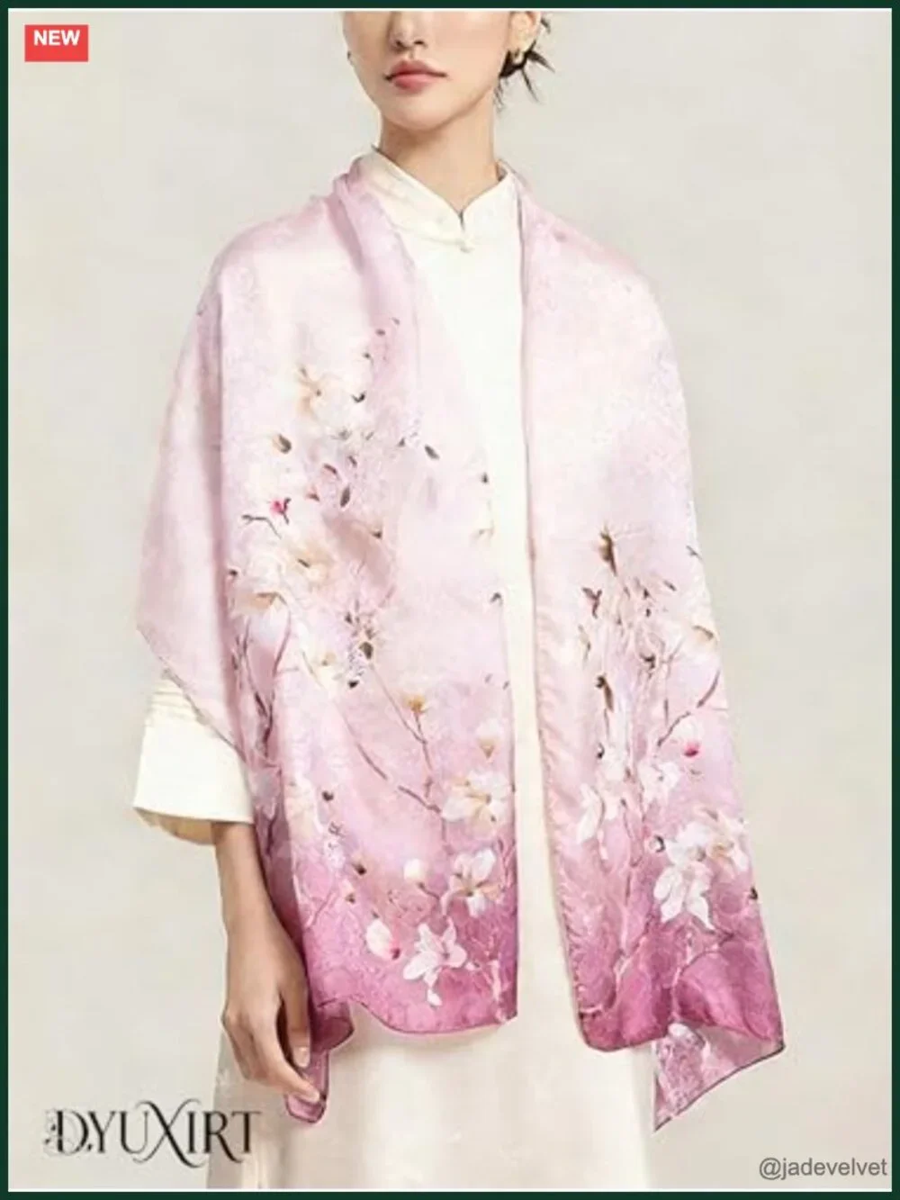 100% Mulberry Silk Oversized Shawl Evening Neckwear Featherlight Sun-Shielding